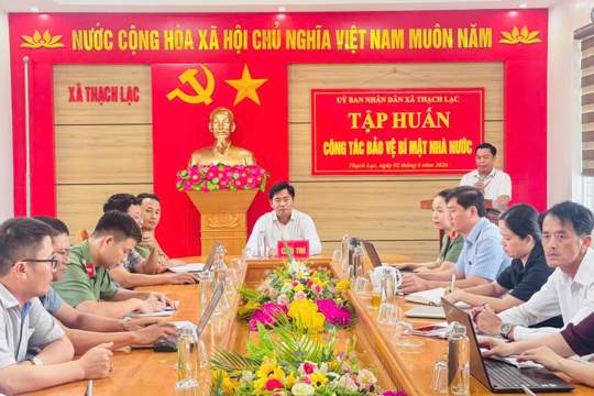 Thạch Lạc tổ chức tập huấn công tác bảo vệ bí mật nhà nước năm 2026.