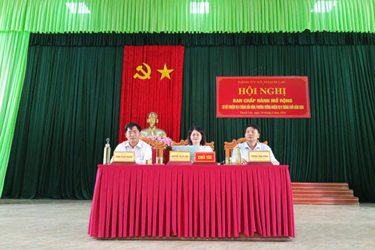 Đảng ủy xã Thạch Lạc: Tăng cường xây dựng Đảng, thúc đẩy phát triển kinh tế - xã hội 