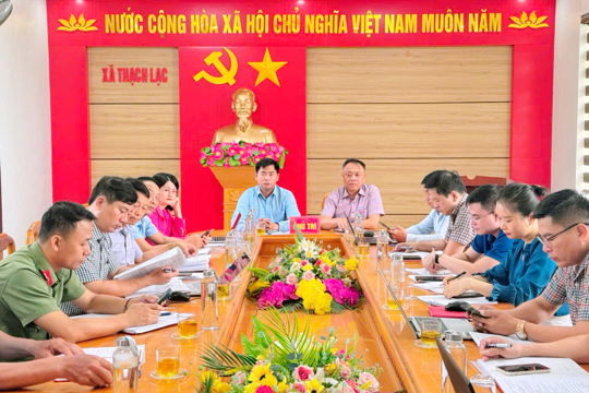 Thạch Lạc triển khai nhiệm vụ đo đạc lập bản đồ địa chính và hoàn thiện hồ sơ địa chính