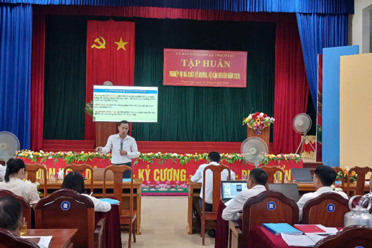 Thạch Lạc tổ chức tập huấn nghiệp vụ rà soát hộ nghèo, hộ cận nghèo năm 2026 