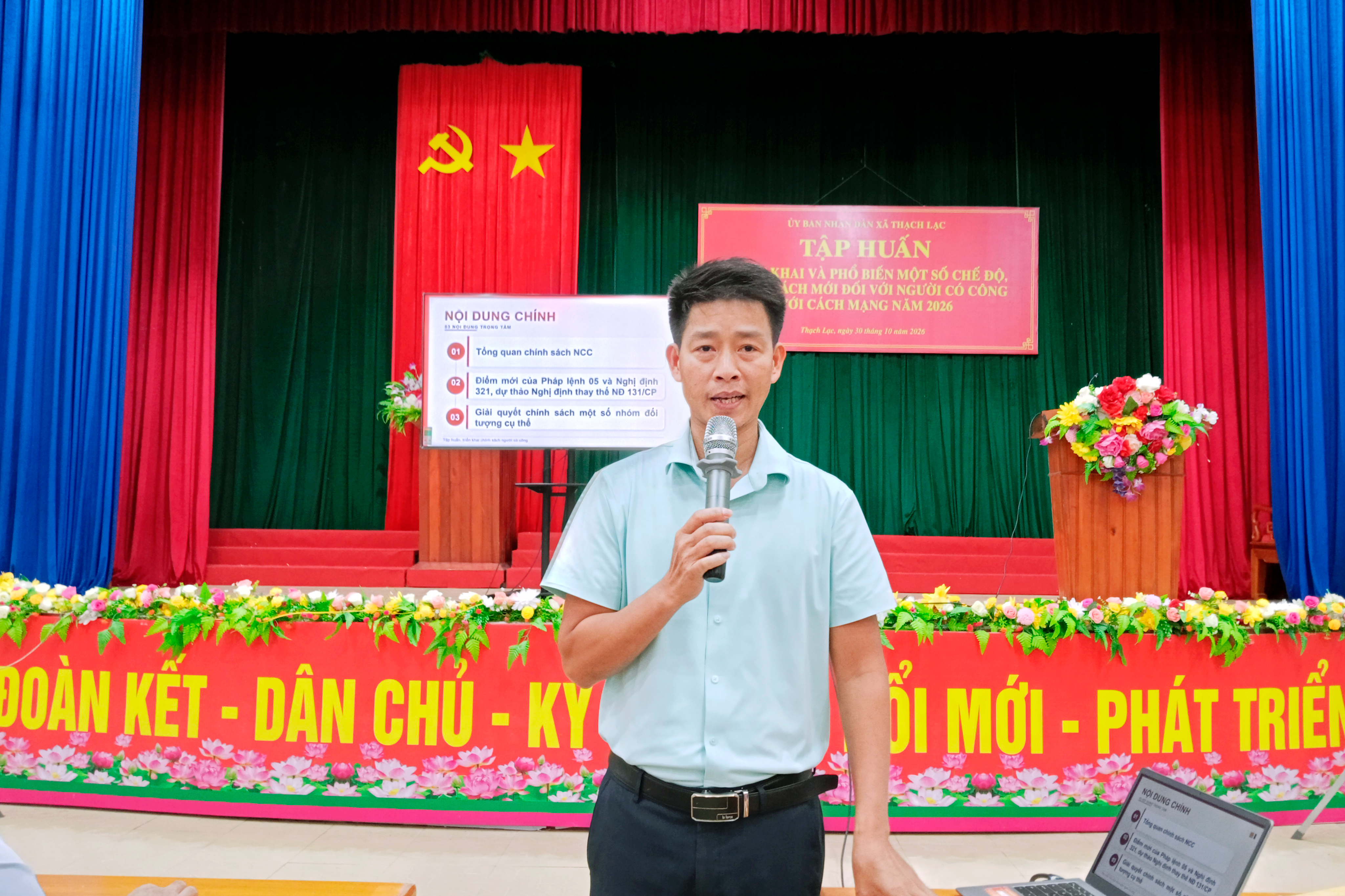 Thạch Lạc tập huấn, phổ biến các chế độ, chính sách mới đối với người có công với cách mạng