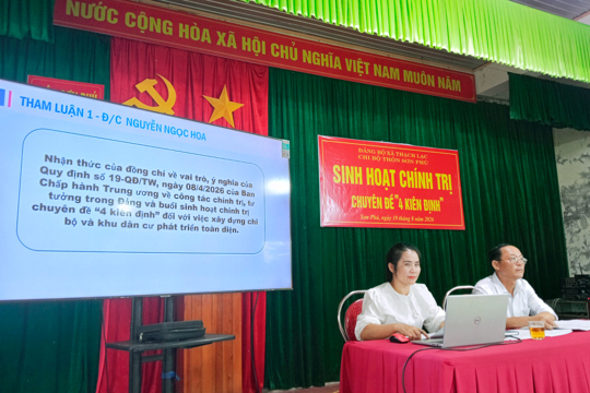 Sinh hoạt chuyên đề “4 kiên định” – Củng cố bản lĩnh chính trị, niềm tin và trách nhiệm của cán bộ, đảng viên