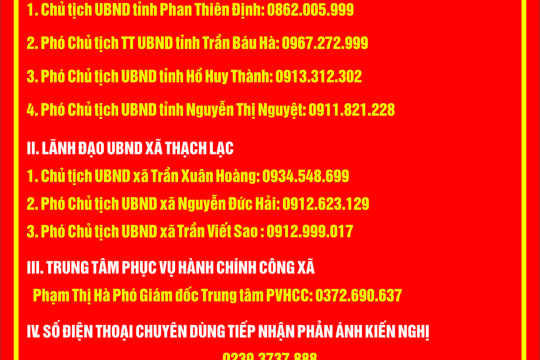 Thông báo đường giây nóng 