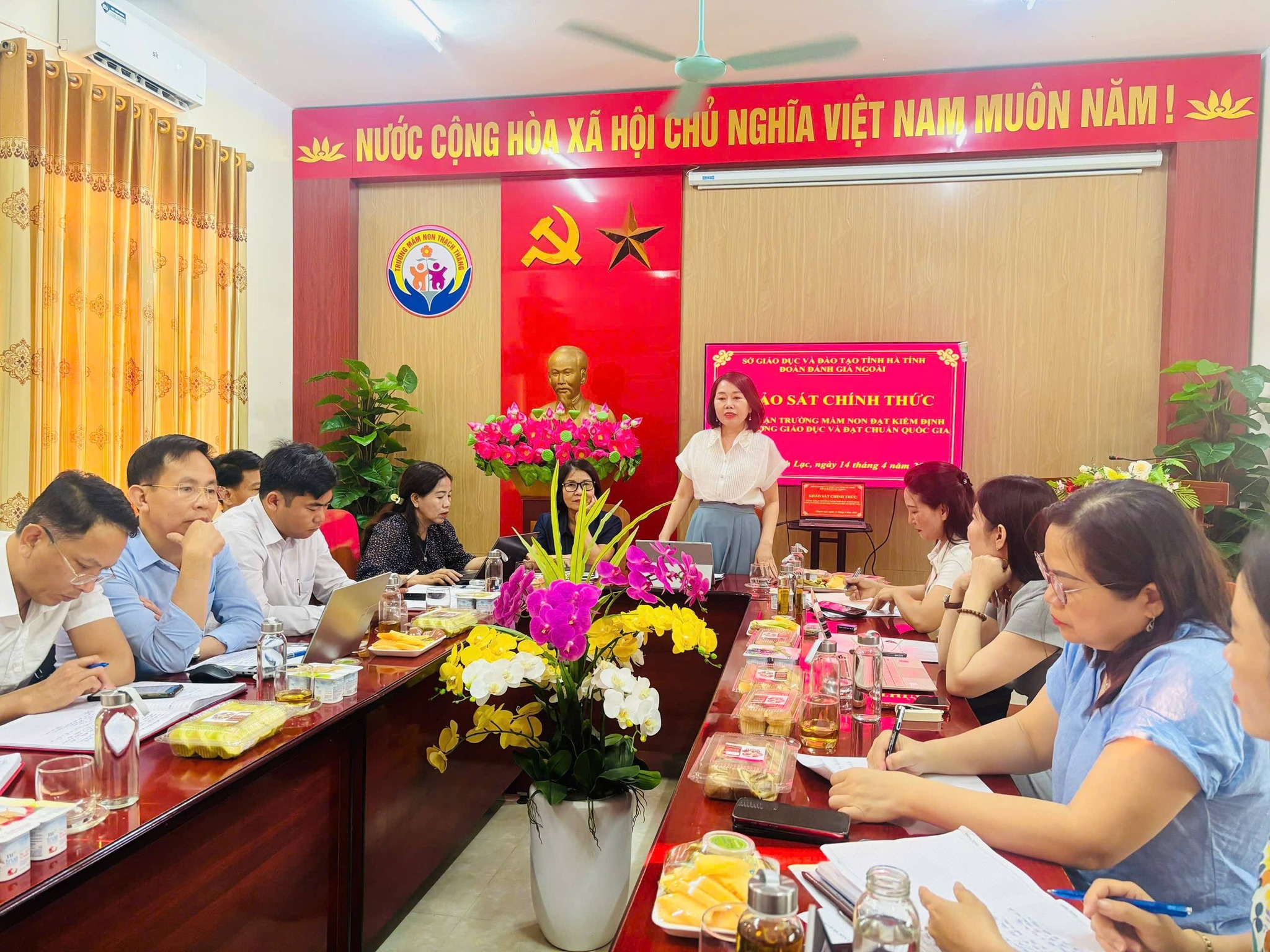 TRƯỜNG MẦM NON THẠCH THẮNG ĐƯỢC ĐỀ NGHỊ CÔNG NHẬN ĐẠT CHUẨN QUỐC GIA MỨC ĐỘ 2 